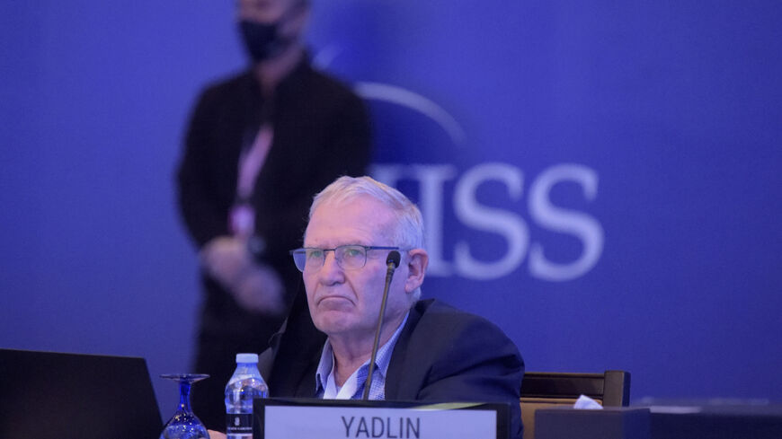 Retired Israeli general and Executive Director of Tel Aviv University's Institute for National Security Studies (INSS) Amos Yadlin attends a session at the Manama Dialogue security conference in the Bahraini capital on December 5, 2020. (Photo by Mazen Mahdi / AFP) (Photo by MAZEN MAHDI/AFP via Getty Images)