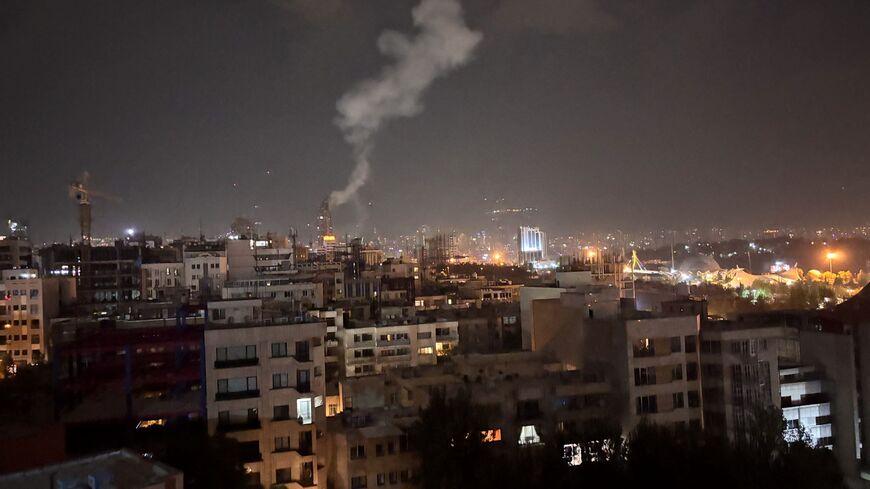 Smoke rises from a location allegedly targeted in Israel's wave of strikes on Tehran, Iran, on early morning of June 13, 2025.
