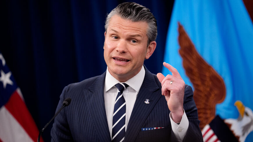 ARLINGTON, VIRGINIA - JUNE 22: U.S. Defense Secretary Pete Hegseth speaks during a news conference at the Pentagon on June 22, 2025 in Arlington, Virginia. U.S. President Donald Trump gave an address to the nation last night after three Iranian nuclear facilities were struck by the U.S. military. (Photo by Andrew Harnik/Getty Images)
