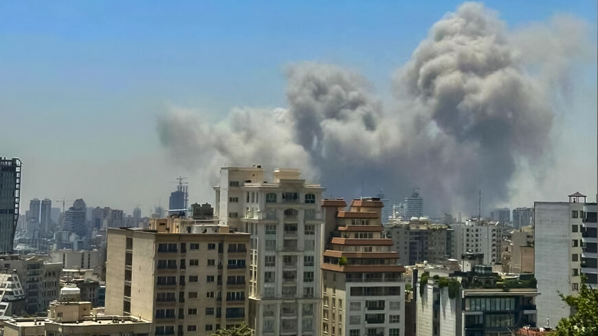 Smoke rises as Israel targets the notorious Evin Prison in north of Tehran, Iran, on June 23, 2025.