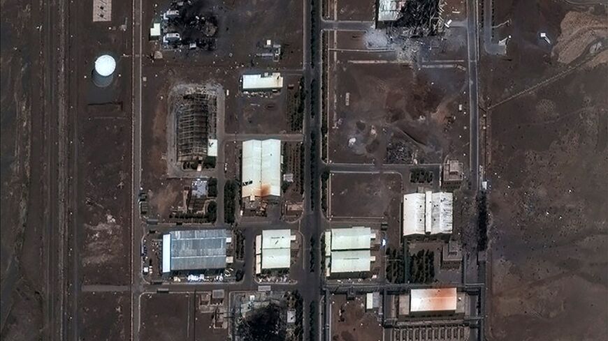A satellite image released by Maxar Technologies showing the Iranian nuclear site of Natanz after Israeli strikes