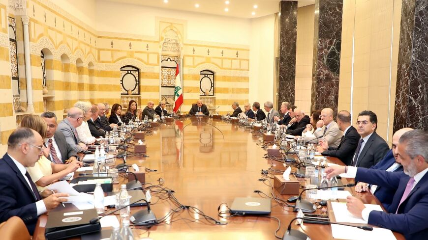 Lebanon's cabinet convened on Thursday to discuss disarming Hezbollah, which opposes the notion