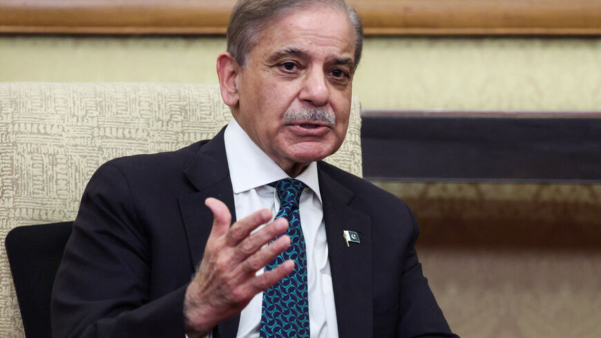 Pakistan's Prime Minister Shehbaz Sharif meets with Russian President Vladimir Putin (not pictured) at Diaoyutai State Guesthouse in Beijing, China, September 2, 2025. REUTERS/Maxim Shemetov/Pool/File Photo