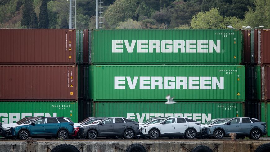 New cars are seen on the dock of Haydarpasa Port on May 02, 2025 in Istanbul, Turkey.