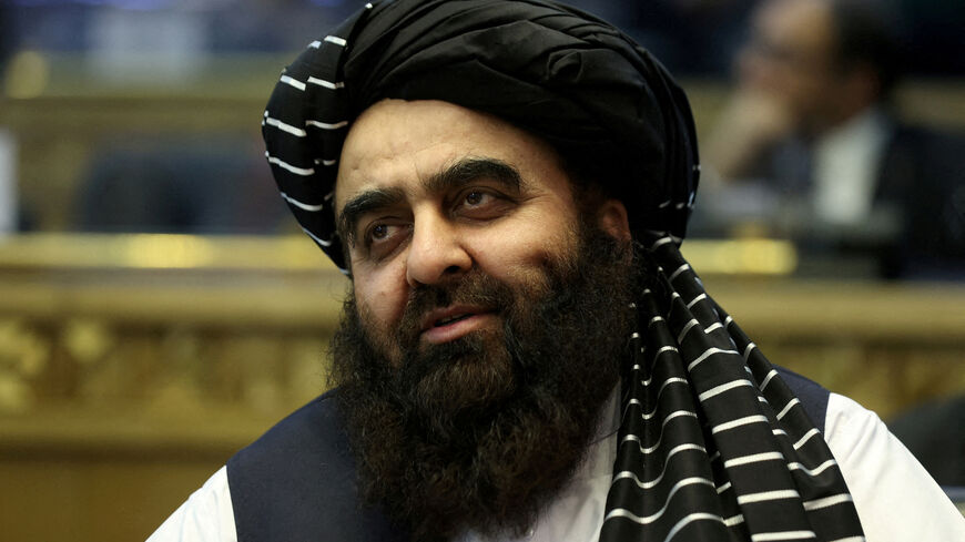 FILE PHOTO: Afghanistan's Taliban Foreign Minister Amir Khan Muttaqi attends the Tehran International Conference on Palestine in Tehran, Iran, December 23, 2023.  Majid Asgaripour/WANA (West Asia News Agency) via REUTERS/File Photo