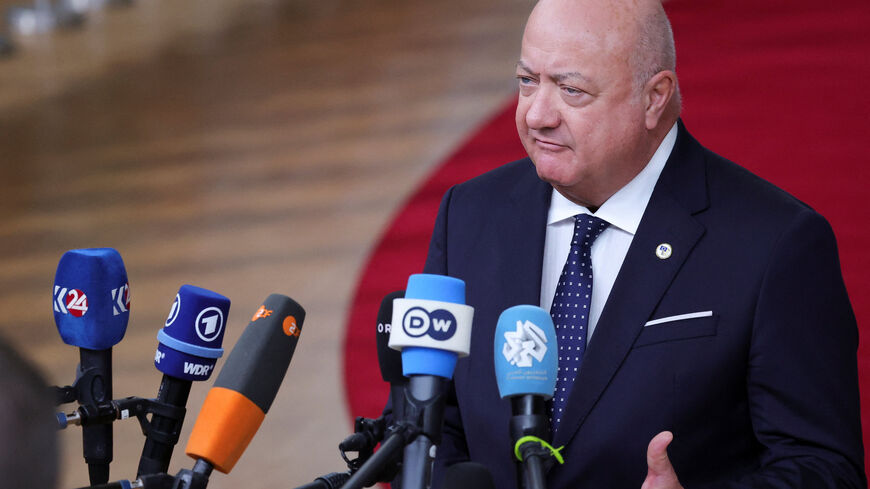 Austria's Chancellor Christian Stocker attends the Euro Summit in Brussels, Belgium, October 23, 2025. REUTERS/Yves Herman