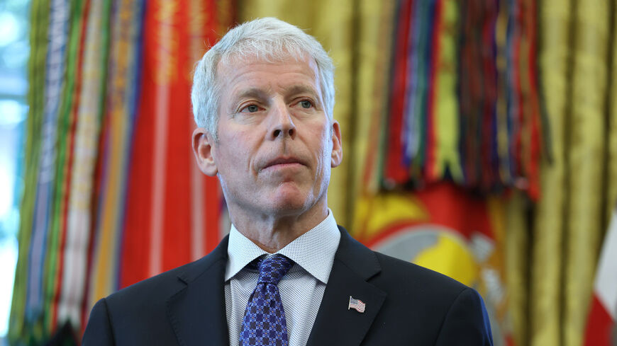 US Energy Secretary Chris Wright speaks during an event with President Donald Trump in the Oval Office at the White House on Oct. 6, 2025 in Washington, DC.