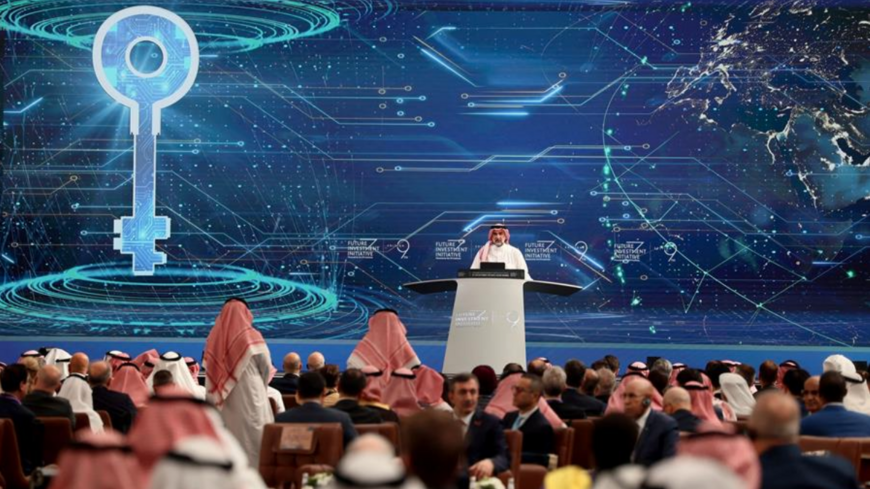 Yasir Al-Rumayyan, head of the Public Investment Fund, Saudi Arabia's influential sovereign wealth fund, addresses the opening ceremony of the Future Investment Initiative, in Riyadh on October 28, 2025. — Photo by FAYEZ NURELDINE/AFP via Getty Images
