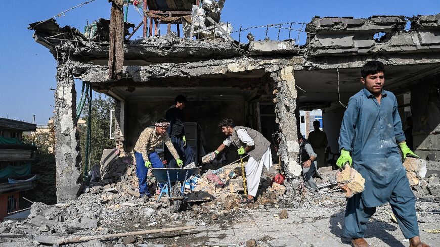 Several buildings in the Afghan capital were completely destroyed by explosions this week