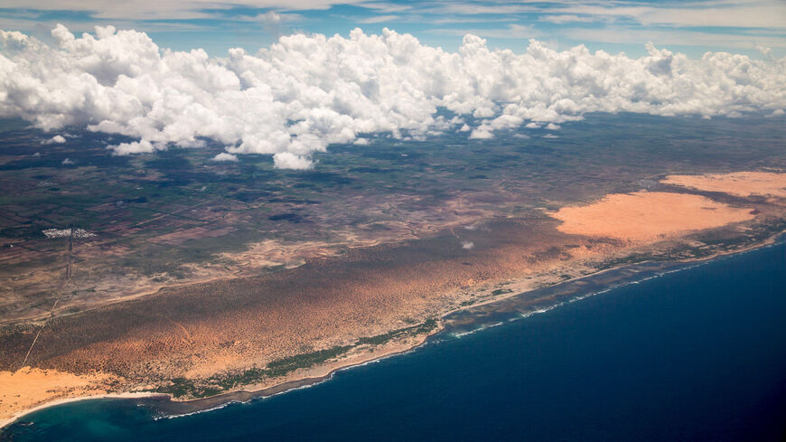 The Somali coast is seen Tuesday, May 5, 2015. REUTERS/Andrew Harnik/Pool