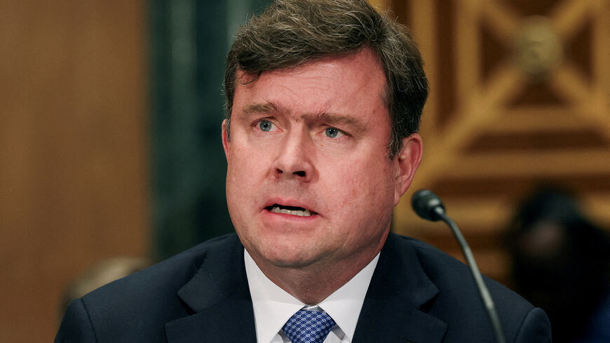 FILE PHOTO: John K. Hurley, U.S. President Trump's nominee for Under Secretary for Terrorism and Financial Crimes at Department of the Treasury, attends a Senate Banking, Housing, and Urban Affairs Committee confirmation hearing on Capitol Hill in Washington, D.C., U.S., April 10, 2025. REUTERS/Kevin Mohatt/File Photo