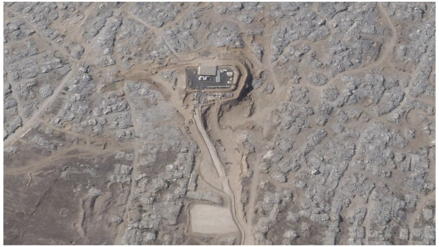 A combination of satellite images shows earthwork in progress at an Israeli military site, east of Gaza City on September 21, 2025, October 14, 2025, and November 5, 2025. Planet Labs PBC/Handout via REUTERS