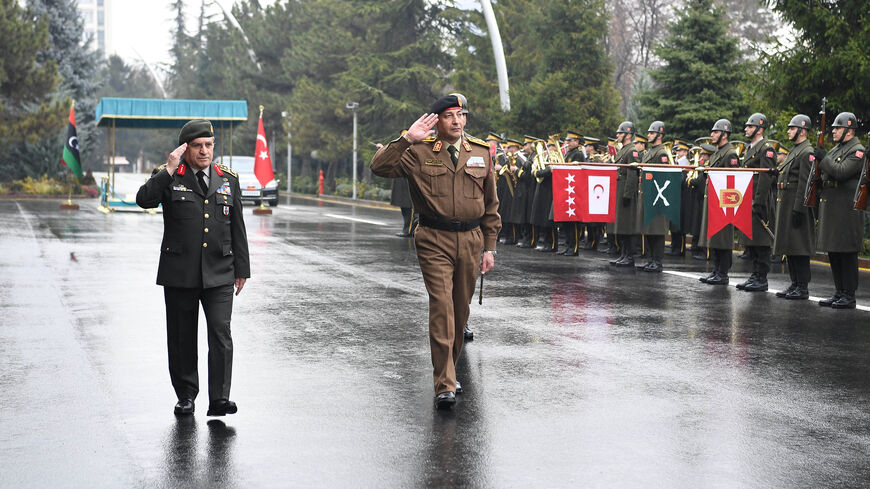 Turkish Chief of Staff Selcuk Bayraktaroglu meets with his Libyan counterpart Mohammed Ali Ahmed Al-Haddad in Ankara, Turkey, December 23, 2025. Defence Ministry/Handout via REUTERS
