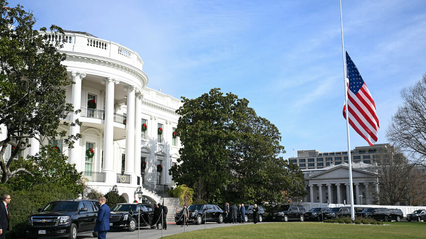 The US National flag flies at half staff on the South Lawn of the White House in Washington, DC on December 4, 2025, in honor of Sarah Beckstrom, the National Guard member who was fatally shot the week before. An Afghan man accused of shooting two members of the National Guard near the White House, killing one, pleaded not guilty on December 2, 2025 to murder charges. Lakanwal is charged with first-degree murder for the death of Sarah Beckstrom, 20, a National Guard member from West Virginia, as well as ass
