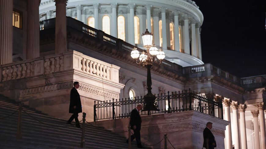 Representatives exit the US Capitol, Washington, DC, Dec. 17, 2025.