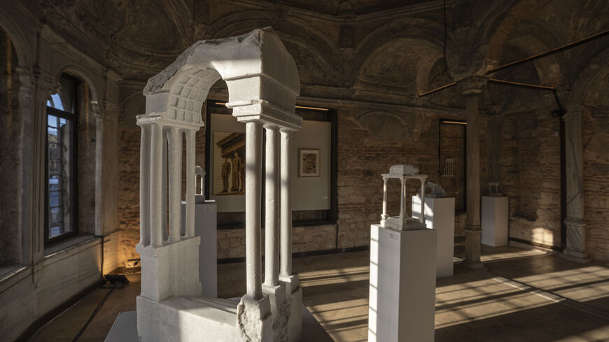 Tansu Kirci’s marble works of imagines structures (Courtesy of the artist) 