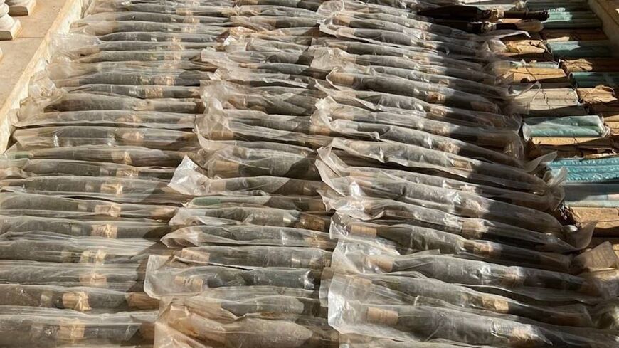 The Internal Security Directorate in the Zabadani area of rural Damascus thwarted an attempt to smuggle a shipment of weapons and seized large quantities of RPG shells that were hidden in an organized manner and prepared for smuggling towards Lebanon, on Dec. 17, 2025.
