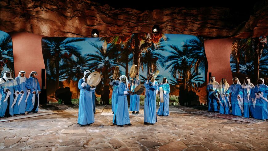 A traditional performance for Old Town Nights during "Winter at Tantoura" 2025. (Courtesy of the Royal Commission for AlUla)