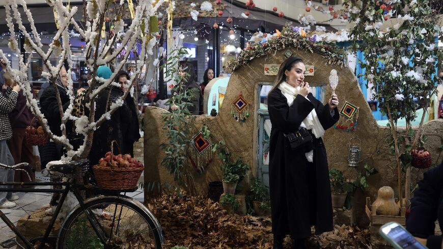 Yalda decorations at a bazaar in Tehran