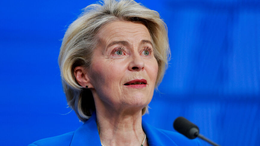 FILE PHOTO: European Commission President Ursula von der Leyen holds a press conference during a European Union leaders' summit in Brussels, Belgium December 19, 2025. REUTERS/Stephanie Lecocq/File Photo