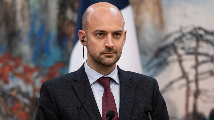 French Foreign Minister Jean-Noel Barrot participates in a press conference in Beijing, China, 27 March 2025. JESSICA LEE/Pool via REUTERS