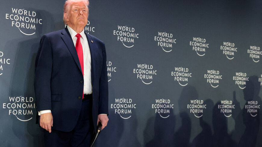 U.S. President Donald Trump attends a reception with business leaders during the 56th annual World Economic Forum (WEF), in Davos, Switzerland, January 21, 2026. REUTERS/Jonathan Ernst
