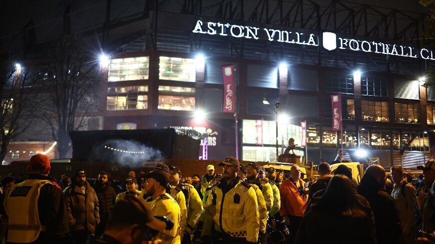 The Villa Park match went ahead amid heavy security, but without Maccabi Tel Aviv fans 