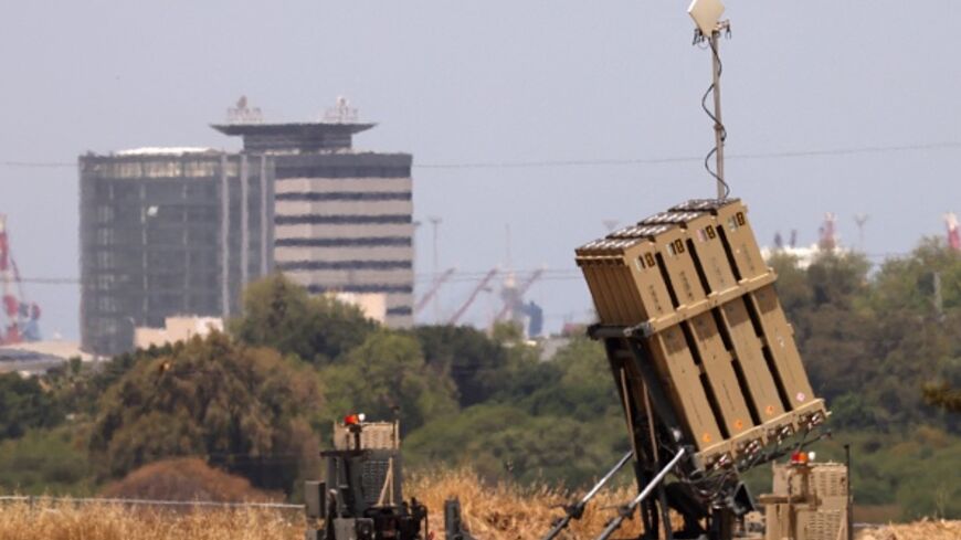 This picture shows a battery of Israel's Iron Dome air defence system in the southern city of Ashdod on May 12, 2023, as Israel's army and Gaza militants traded heavy cross-border fire. Israel and Gaza militants traded heavy fire today as hopes faded of securing a truce to end days of fighting that have killed dozens, all but one of them Palestinian. (Photo by Jack Guez / AFP) (Photo by JACK GUEZ/AFP via Getty Images)