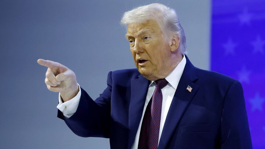 US President Donald Trump gestures after holding a signing ceremony for the “Board of Peace” at the World Economic Forum on Jan. 22, 2026, in Davos, Switzerland. 