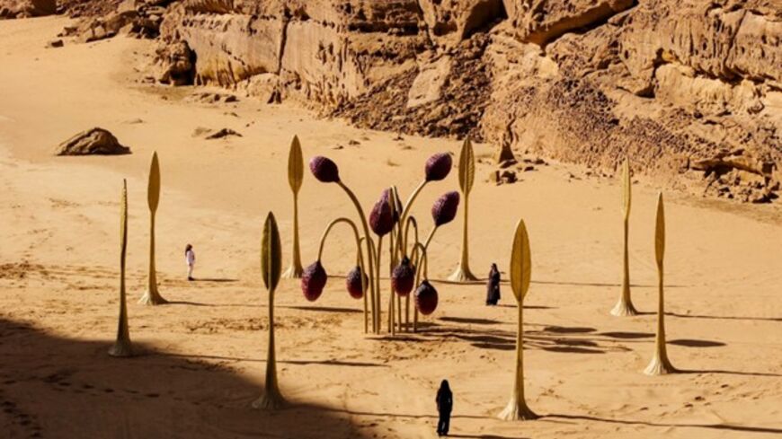Maria Magdalena Campos-Pons, “Imole Red,” 2025. Desert X AlUla 2026. (Courtesy of Lance Gerber) 