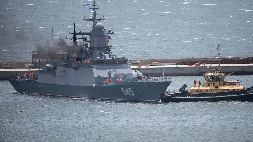 The Russian warship arrived in South African waters on Friday 