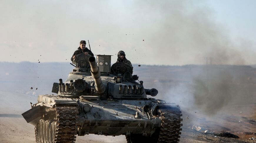 Syrian government forces make their way towards Hasakeh city in the northeast on January 20