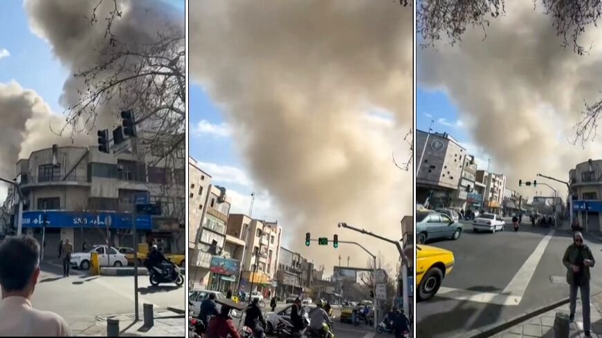 This combination of video grabs taken from UGC images posted on social media and verified by AFPTV teams show a repoted explosion in Tehran amid strikes by the United States and Israel