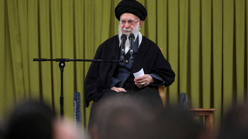 FILE PHOTO: Iran's Supreme Leader Ayatollah Ali Khamenei speaks during a meeting in Tehran, Iran, February 1, 2026. Office of the Iranian Supreme Leader/WANA (West Asia News Agency)/Handout via REUTERS ATTENTION EDITORS - THIS PICTURE WAS PROVIDED BY A THIRD PARTY./File Photo