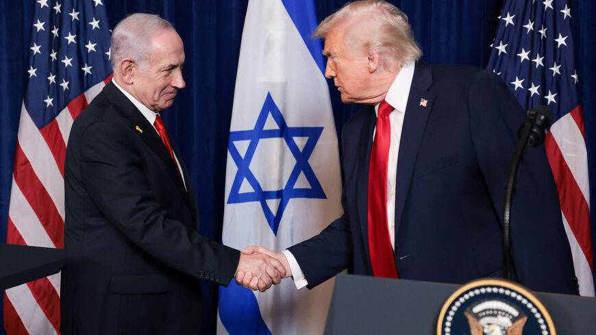 U.S. President Donald Trump and Israeli Prime Minister Benjamin Netanyahu hold a press conference after meeting at Trump’s Mar-a-Lago club in Palm Beach, Florida, U.S., December 29, 2025. REUTERS/Jonathan Ernst/File Photo