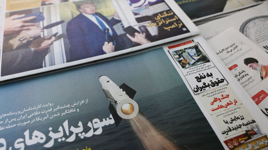 An Iranian newspaper with a cover photo of an Iranian missile, in Tehran, Iran, February 19, 2026. Majid Asgaripour/WANA (West Asia News Agency) via REUTERS