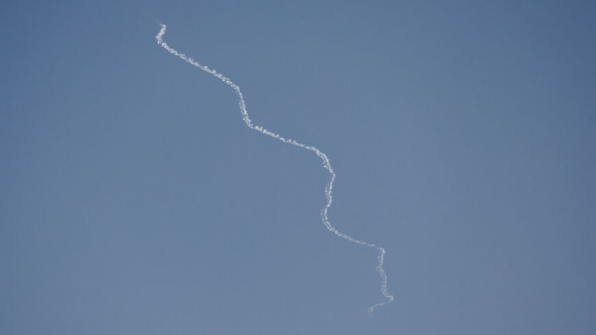 Israel's David's Sling system operates for interception as rockets are fired from Lebanon, amid the ongoing conflict in Gaza between Israel and Hamas and cross-border hostilities between Hezbollah and Israel, as seen from Tel Aviv, Israel, September 25, 2024. REUTERS/Amir Cohen