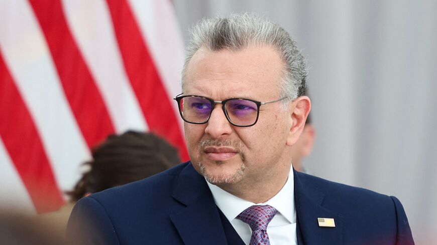 US Department of State's senior advisor to the president for Arab and African Affairs Massad Fares Boulos attends the Sudan Humanitarian Fund event at the Institute of Peace in Washington, on Feb. 3, 2026.