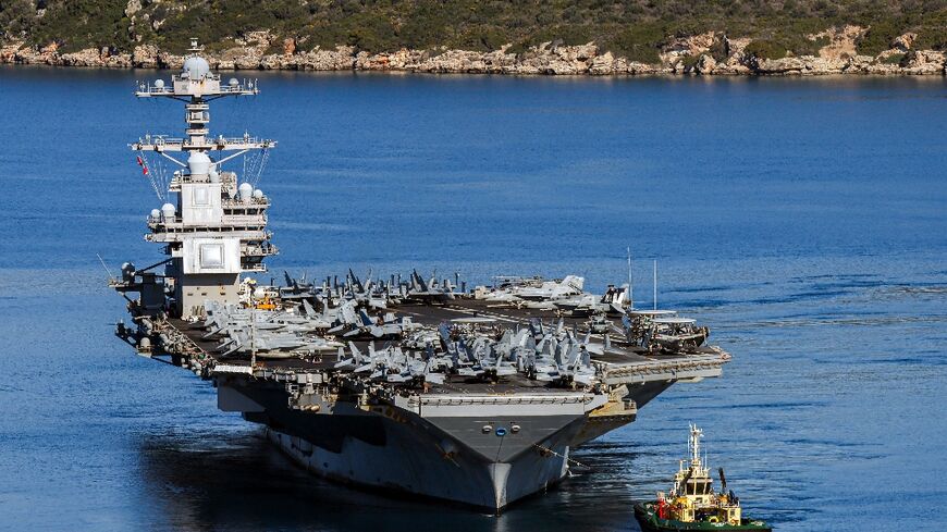 The USS Gerald R. Ford was sent to the Mediterranean this week in a military build-up to put pressure on Iran