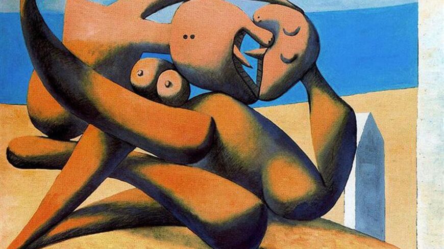 Pablo Picasso, “Figures at the Seaside,” 1931, oil on canvas. (Courtesy of Louvre Abu Dhabi)