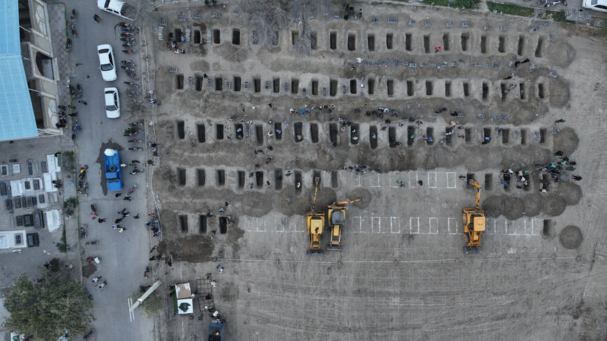 Graves are being prepared for the victims following an Israeli strike on a school in Minab, Iran, March 2, 2026. Iranian Foreign Media Department/WANA (West Asia News Agency)/Handout via REUTERS