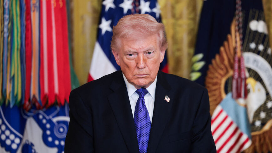 U.S. President Donald Trump attends a Medal of Honor ceremony at the White House in Washington, D.C., U.S., March 2, 2026. REUTERS/Jonathan Ernst
