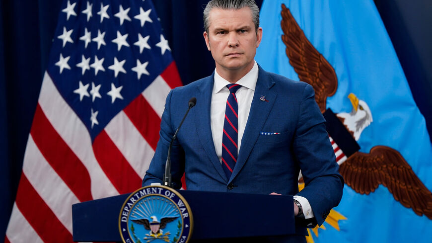 U.S. Secretary of Defense Pete Hegseth holds a briefing amid the U.S.-Israeli conflict with Iran, at the Pentagon in Washington, D.C., U.S., March 2, 2026. REUTERS/Elizabeth Frantz/File Photo