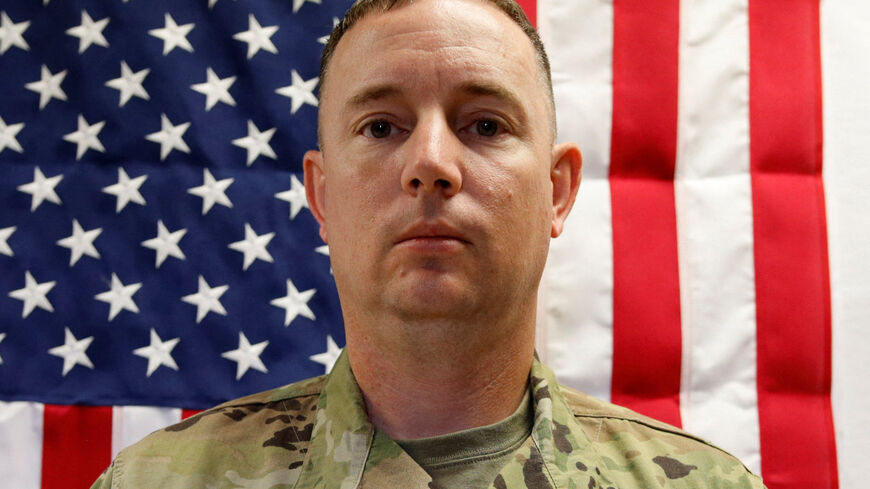 U.S. Army Major Jeffrey O'Brien, 45, poses in an undated photograph in his uniform. O'Brien was killed March 1, 2026, at the Port of Shuaiba, Kuwait during a drone attack.   U.S. Army Reserve/Handout via REUTERS