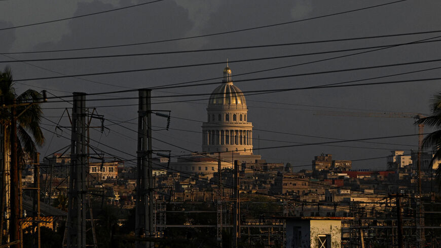 The National Capitol of Cuba rises amid the city skyline as Cuba brought its national electrical grid back online after the country had been largely without power for 16 hours in an outage that Energy Ministry officials linked to the oil blockade of Cuba imposed by the United States, in Havana, Cuba, March 5, 2026. REUTERS/Norlys Perez