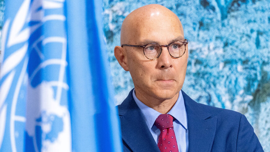 Volker Turk, United Nations High Commissioner for Human Rights, attends the Human Rights Council at the UN European headquarters in Geneva, Switzerland, September 8, 2025. REUTERS/Denis Balibouse