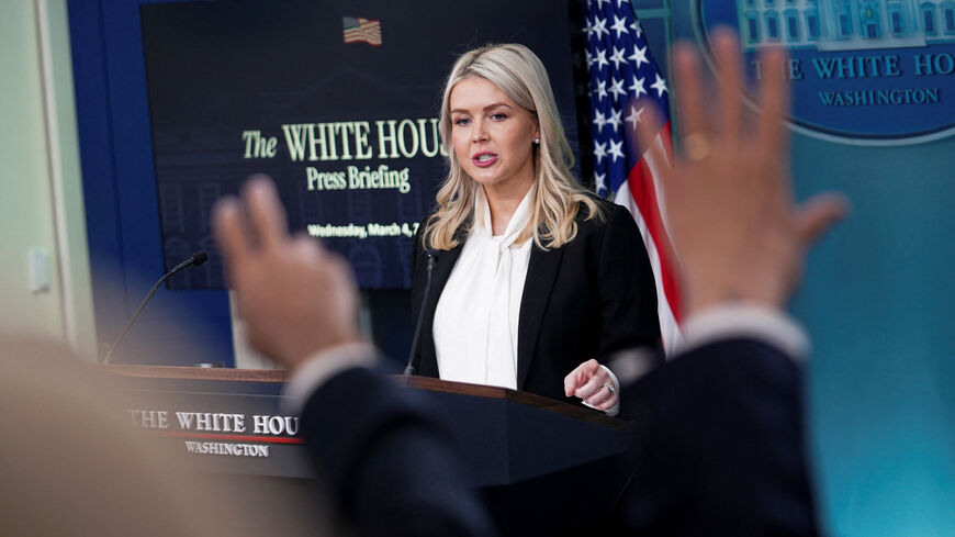 White House Press Secretary Karoline Leavitt holds a press briefing at the White House in Washington, D.C., U.S., March 4, 2026. REUTERS/Nathan Howard