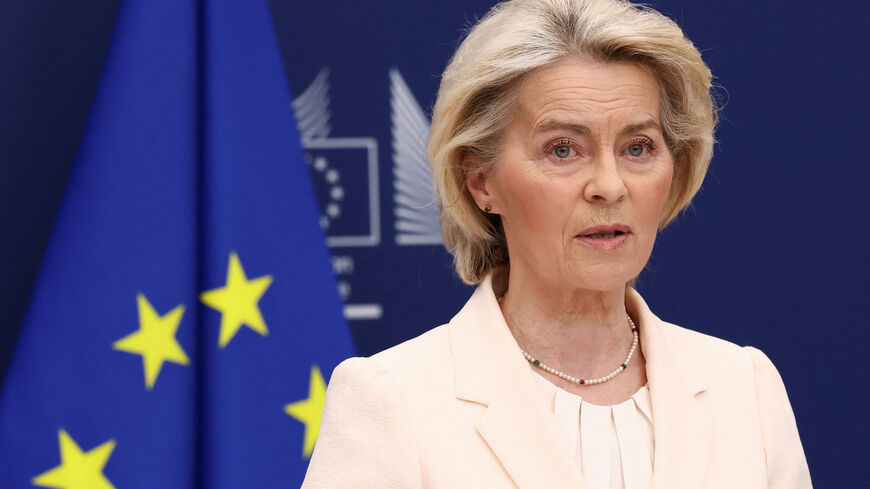 European Commission President Ursula von der Leyen speaks next to President of the Swiss Federation, Guy Parmelin (not pictured), ahead of the signing of a broad package of EU-Switzerland agreements, in Brussels, Belgium, March 2, 2026. REUTERS/Yves Herman