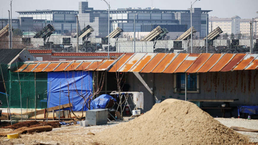 U.S. Patriot missile defense systems at a U.S army base in Pyeongtaek, South Korea, March 10, 2026.   REUTERS/Kim Hong-Ji
