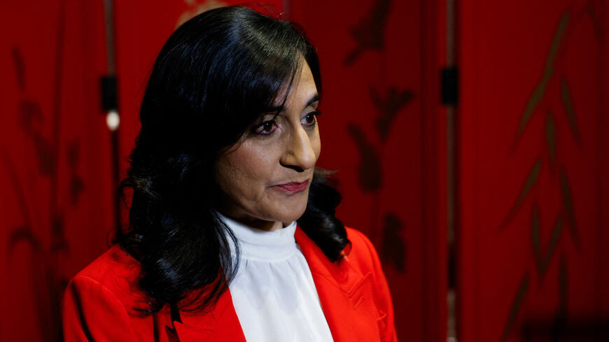 Canada's Minister of Foreign Affairs Anita Anand speaks to members of the media in Beijing, China, January 14, 2026.  REUTERS/Carlos Osorio/File Photo